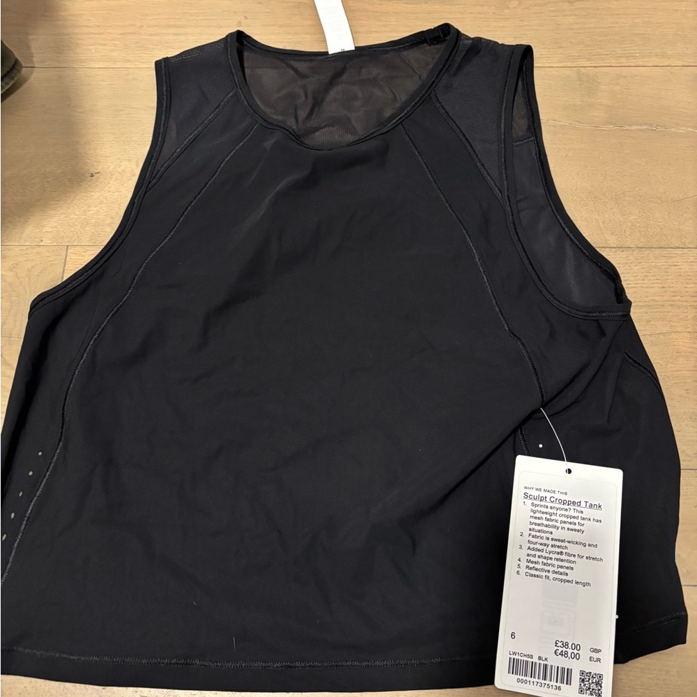 Lululemon Sculpt Cropped Tank Top